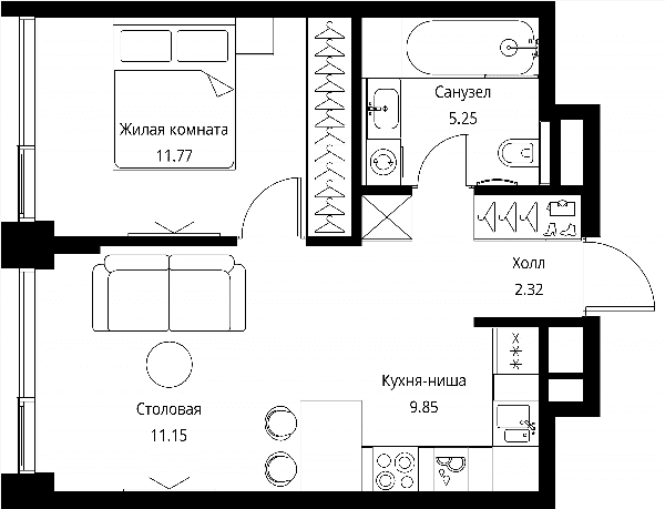 City Bay Москва — планировка 1