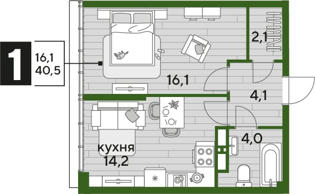 DOGMA PARK Краснодар — планировка 1