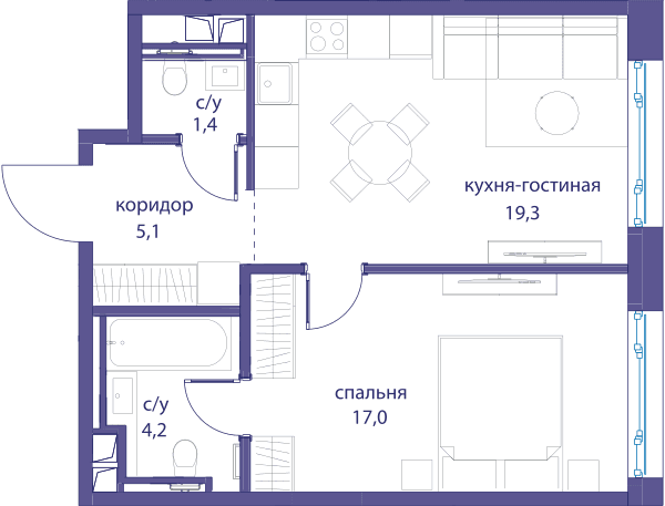 Остров, Остров.3 Москва — планировка 1