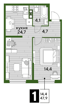 DOGMA PARK Краснодар — планировка 1