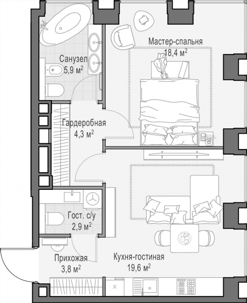 Life Time Москва — планировка 1