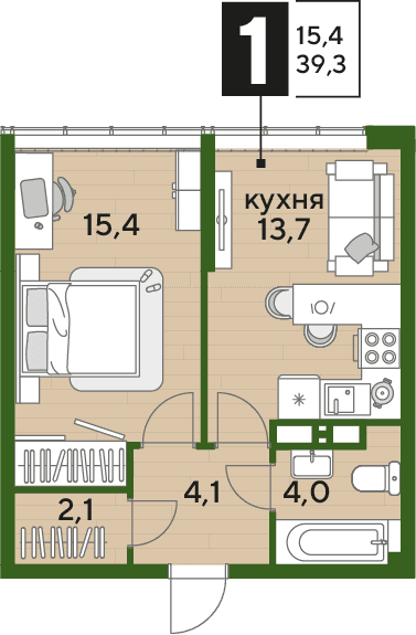 DOGMA PARK Краснодар — планировка 1