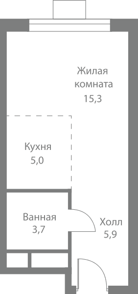 Stellar City Москва — планировка Студия