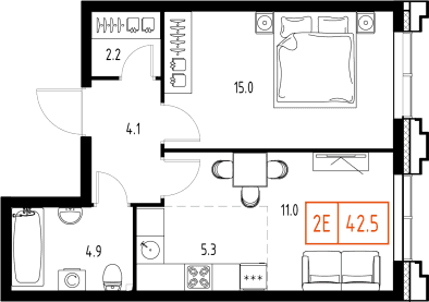 Skolkovo ONE Москва — планировка 2