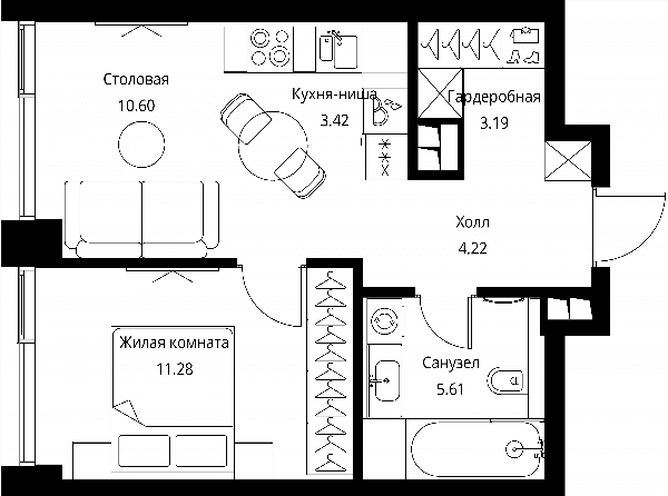City Bay Москва — планировка 1