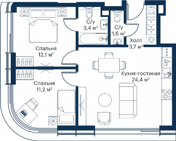 City Bay Москва — планировка 2