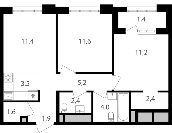 Михалковский Москва — планировка 3