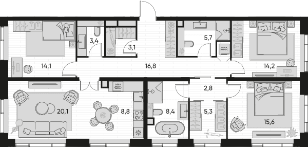 Pride-home Москва — планировка 4