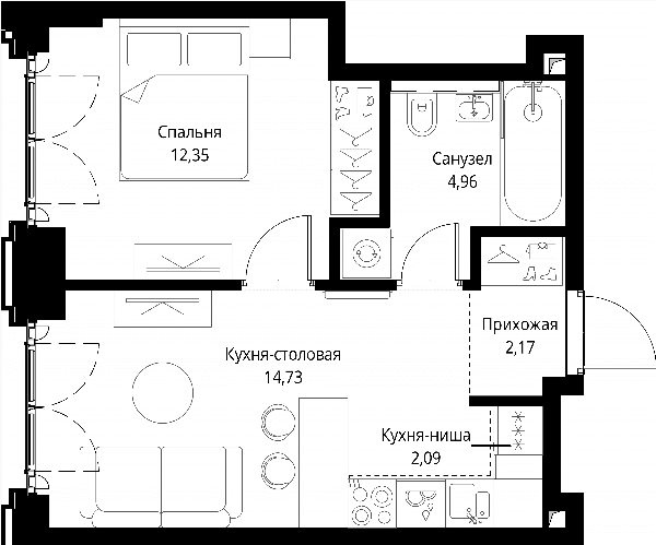City Bay Москва — планировка 1