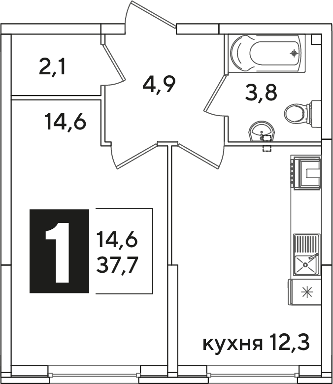 Самолёт Краснодар — планировка 1