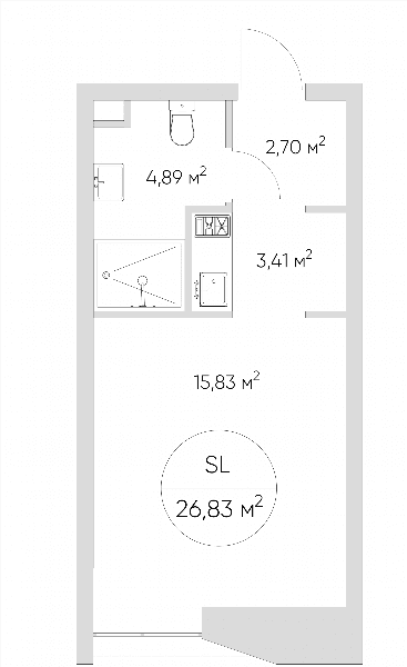 Nice loft Москва — планировка Студия