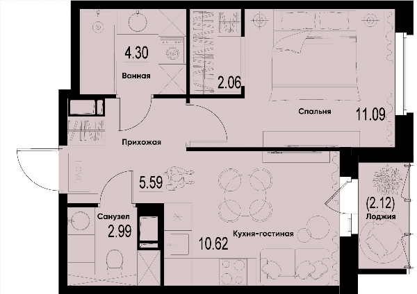 iD Murino III Санкт-Петербург — планировка 1