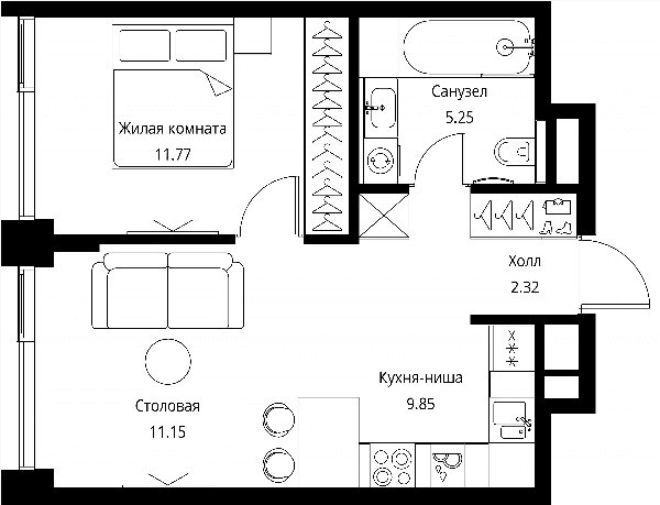 City Bay Москва — планировка 1