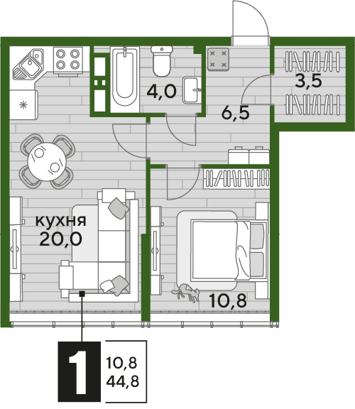 DOGMA PARK Краснодар — планировка 1