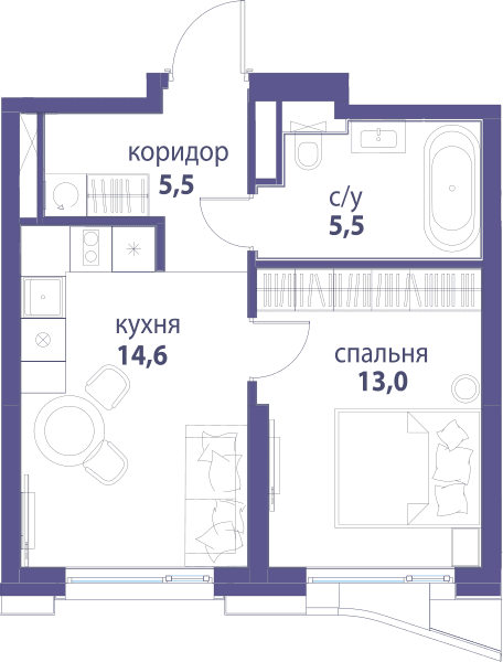 Символ, Вдохновение Москва — планировка 1
