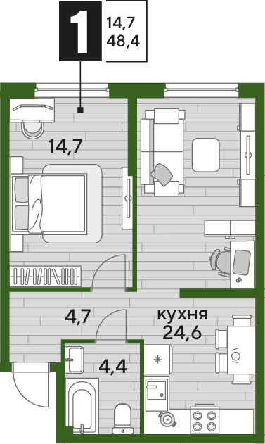 DOGMA PARK Краснодар — планировка 1