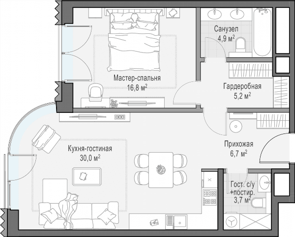Лаврушинский Москва — планировка 1