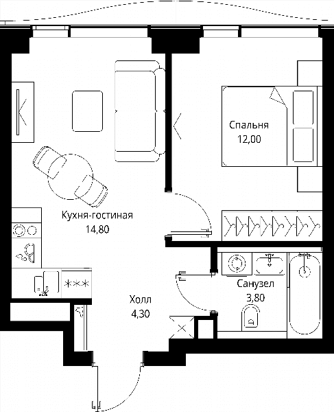 Cityzen Москва — планировка 1