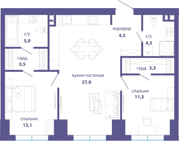 Событие, Событие 4 Москва — планировка 2