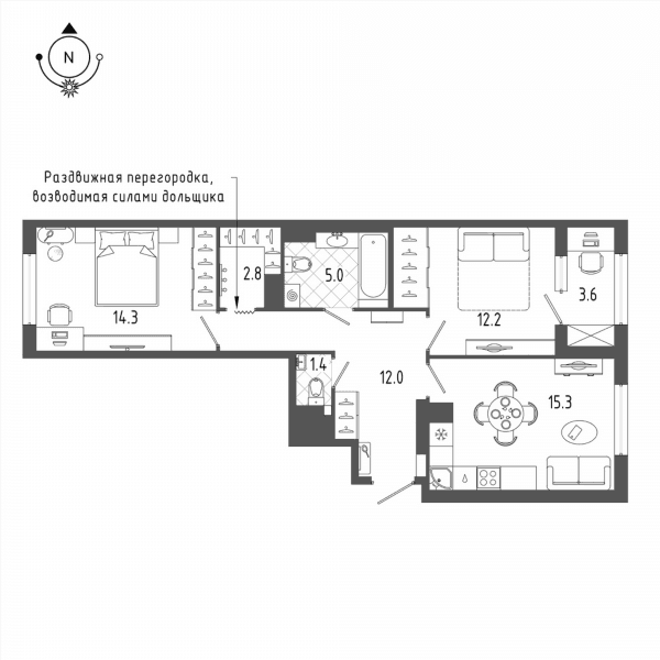 Квартал «Галактика», корпус 9.1 Санкт-Петербург — планировка 2