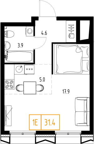 Skolkovo ONE Москва — планировка 1