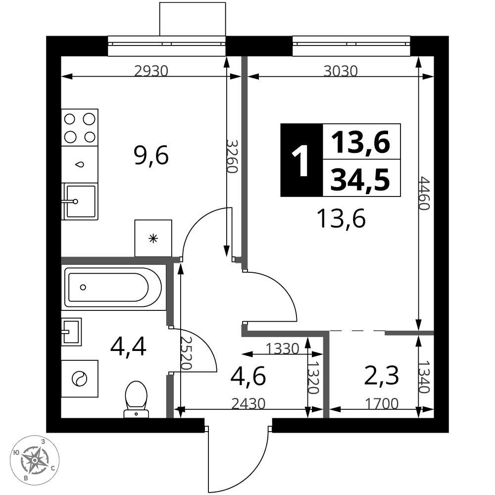 1-й Ясеневский Москва — планировка 1