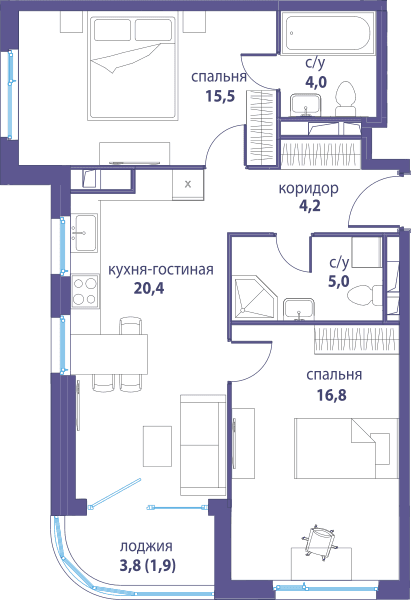 Символ, Независимость Москва — планировка 2