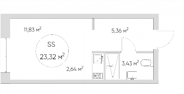 Nice loft Москва — планировка Студия