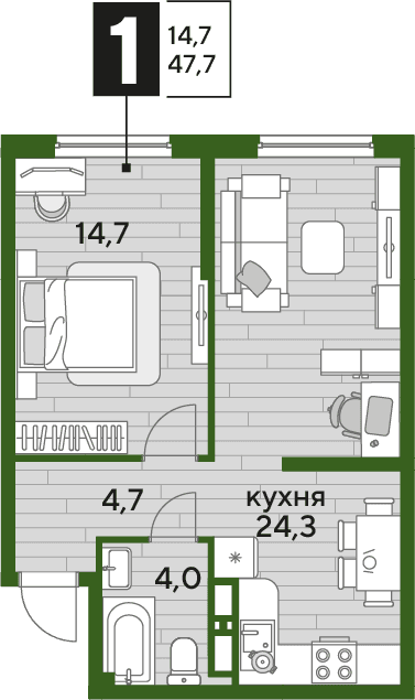 DOGMA PARK Краснодар — планировка 1
