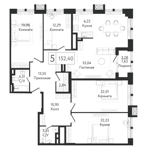 Dream Towers Москва — планировка 5