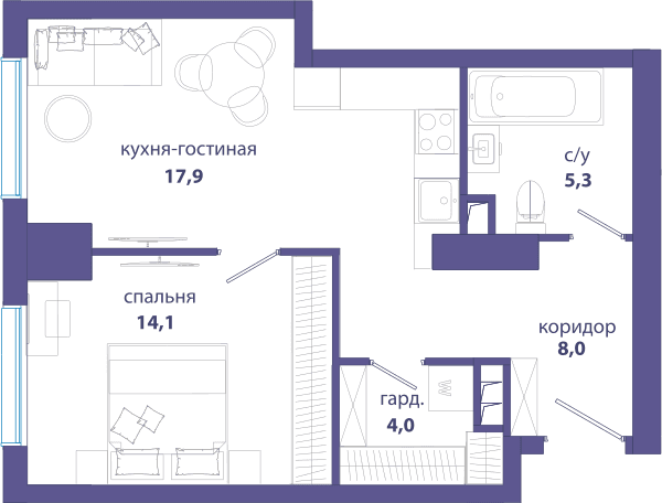 Событие, Событие 4 Москва — планировка 1