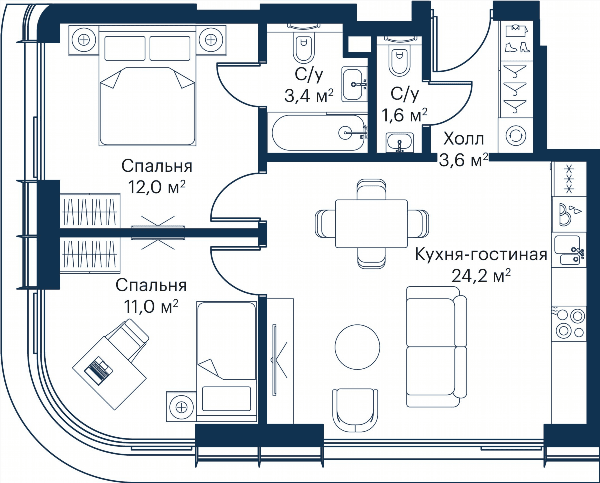 City Bay Москва — планировка 2