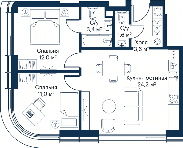 City Bay Москва — планировка 2