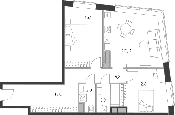 Дом Chkalov Москва — планировка 2