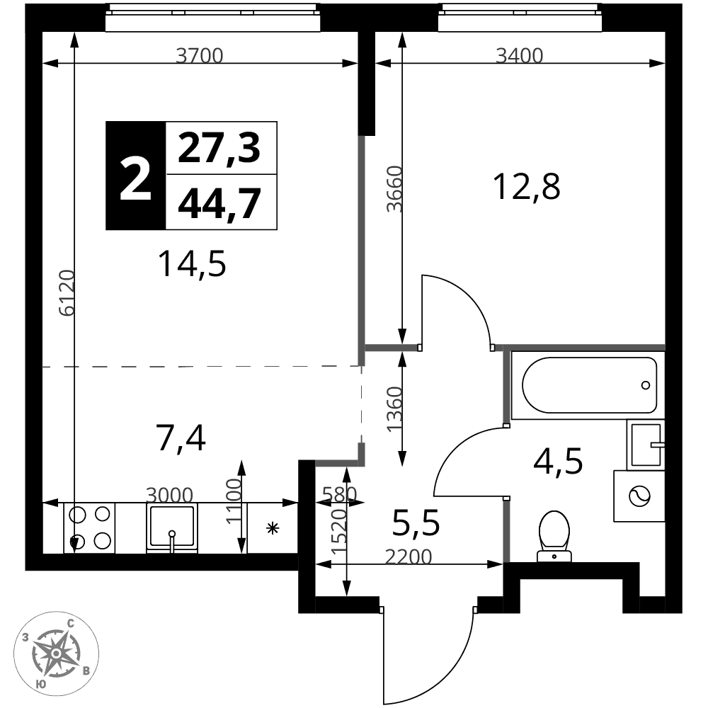 1-й Измайловский Москва — планировка 2