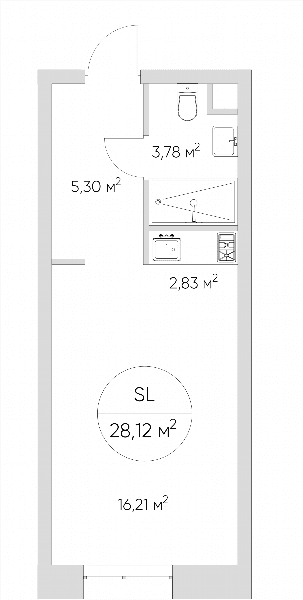 Nice loft Москва — планировка Студия