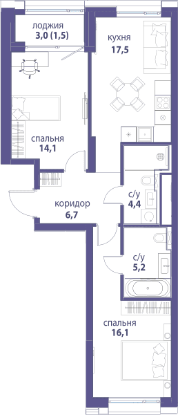Символ, Вдохновение Москва — планировка 2