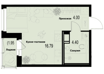 iD Murino III Санкт-Петербург — планировка Студия