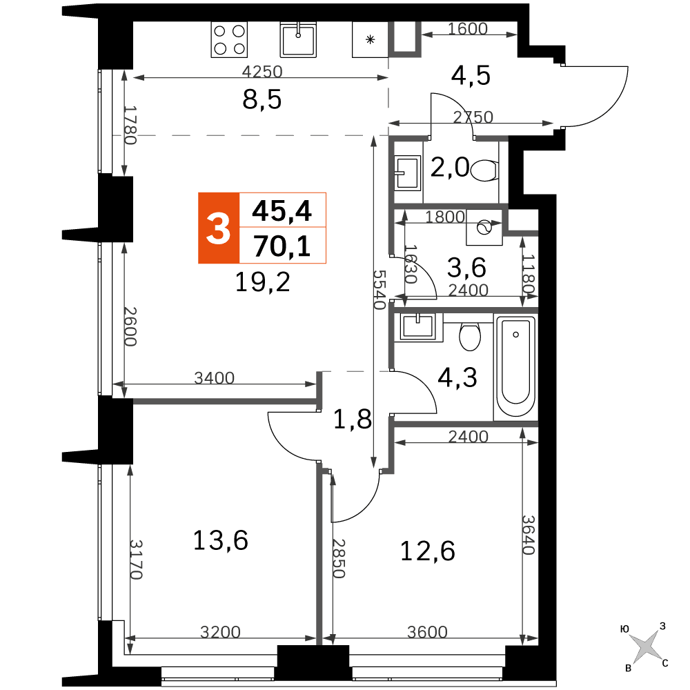 Amber City Москва — планировка 3