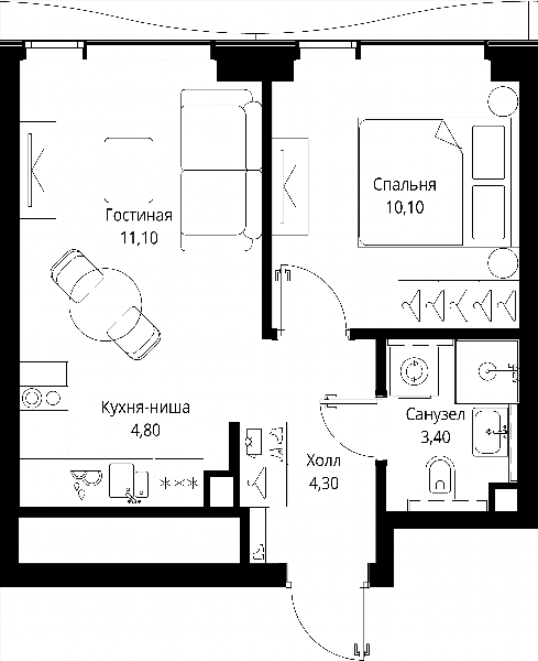 Cityzen Москва — планировка 1