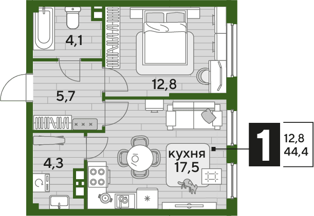 DOGMA PARK Краснодар — планировка 1