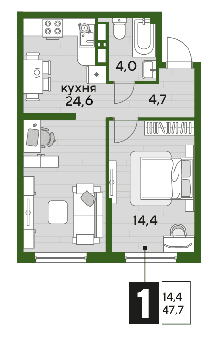 DOGMA PARK Краснодар — планировка 1