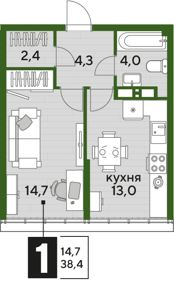 DOGMA PARK Краснодар — планировка 1