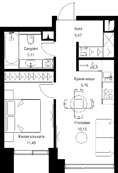 City Bay Москва — планировка 1