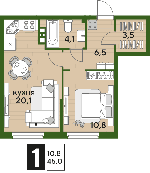 DOGMA PARK Краснодар — планировка 1