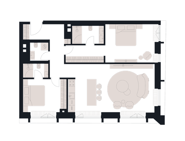 Victory Park Residence Москва — планировка 3