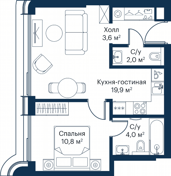 City Bay Москва — планировка 1