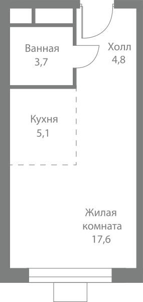 Stellar City Москва — планировка Студия