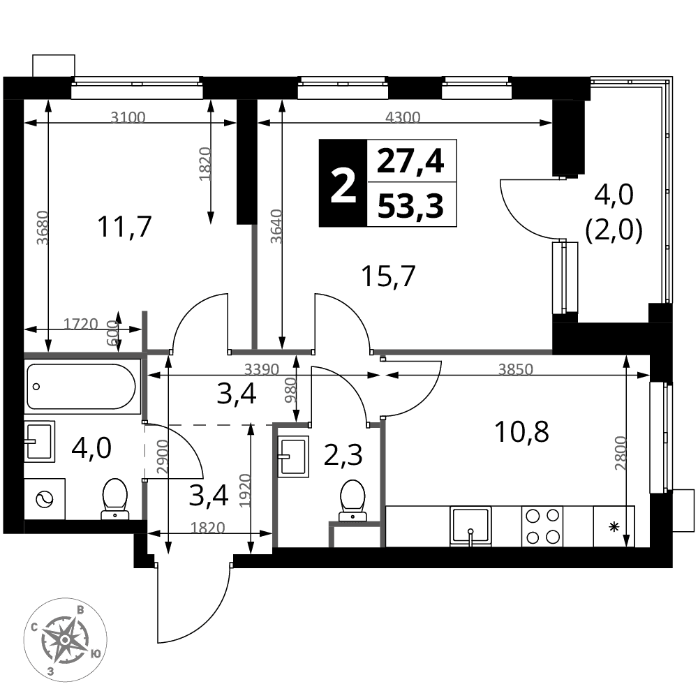 1-й Измайловский Москва — планировка 2