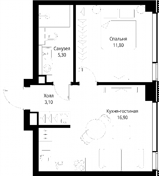 Cityzen Москва — планировка 1